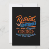 Gepensioneerd elektricien - Elektricien cadeau Notitiekaartje (Voorkant)