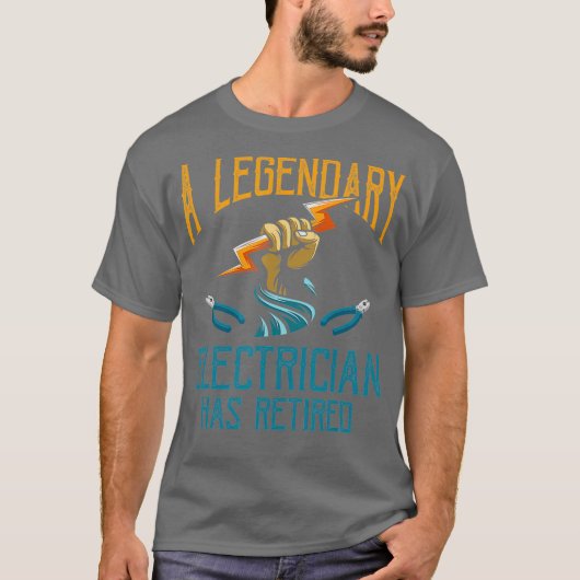 Gepensioneerd Elektricien Humor Elektricien Gift T-shirt (Voorkant)