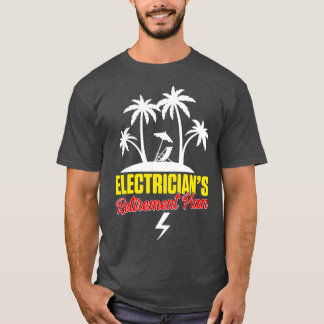 Gepensioneerd elektricien plan grappig pensioen t-shirt