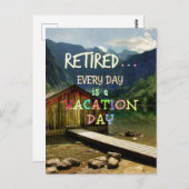 Gepensioneerd - Elke dag is een Vacatiedag Briefkaart (Voorkant / Achterkant)