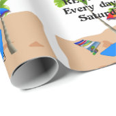 Gepensioneerd - Elke dag is zaterdag Cadeaupapier (Rol Hoek)