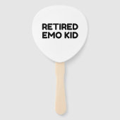 Gepensioneerd Emo Kind Funny Quote Handwaaier (Voorkant)