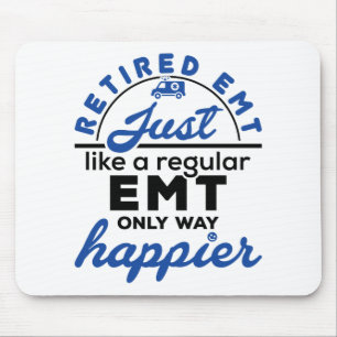 Gepensioneerd EMT EMS Paramedic Retirement Funny G Muismat