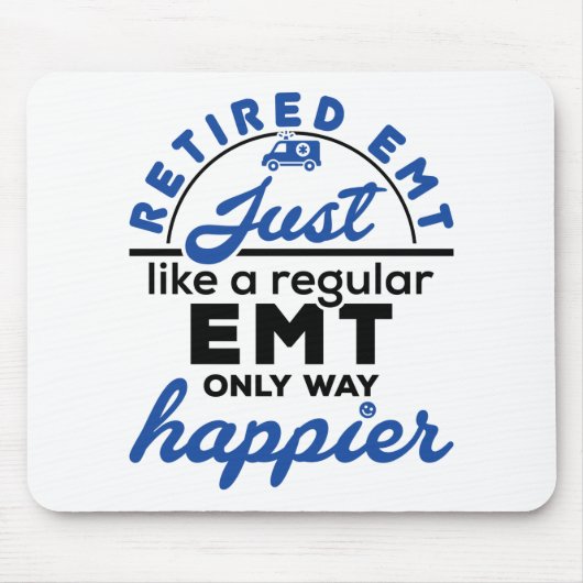 Gepensioneerd EMT EMS Paramedic Retirement Funny G Muismat (Voorkant)