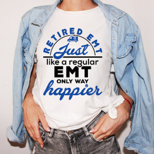 Gepensioneerd EMT, net als een gewone EMT, alleen  T-shirt