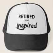 Gepensioneerd en geïnspireerd trucker pet (Voorkant)