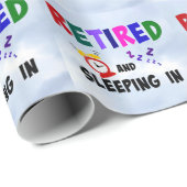 Gepensioneerd en ingeslapen cadeaupapier (Rol Hoek)