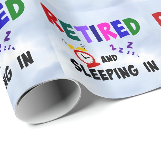 Gepensioneerd en ingeslapen cadeaupapier (Rol Hoek)