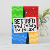 Gepensioneerd en klaar om te ontslaan, Funny Retir Kaart (Staand voorkant)