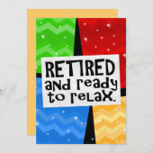 Gepensioneerd en klaar om te ontslaan, Funny Retir Kaart (Voorkant / Achterkant)