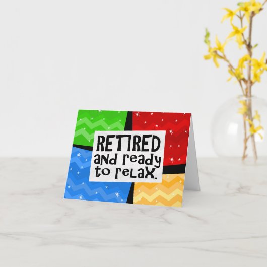 Gepensioneerd en klaar om te ontslaan, Funny Retir Kaart (Gele Bloem)