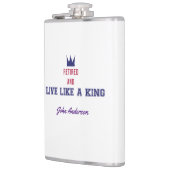 Gepensioneerd en leven als een koning heupfles (Links)