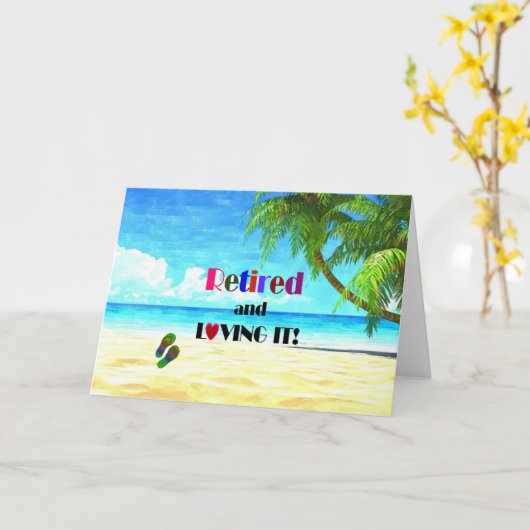 Gepensioneerd en liefdevol! kaart (Gele Bloem)