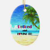 Gepensioneerd en liefhebbend...Het goede leven Keramisch Ornament (Achterkant)