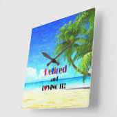 Gepensioneerd en liefhebbend vierkante klok (Hoek)