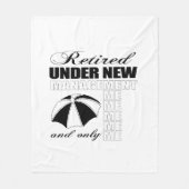 Gepensioneerd en onder nieuwe leiding fleece deken (Voorkant)