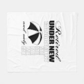 Gepensioneerd en onder nieuwe leiding fleece deken (Voorkant (Horizontaal))