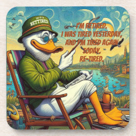 Gepensioneerd en ontspannen bier onderzetter