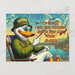 Gepensioneerd en ontspannen briefkaart