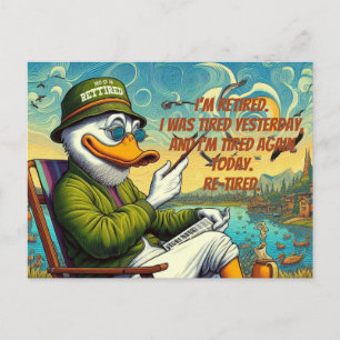 Gepensioneerd en ontspannen briefkaart