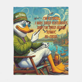 Gepensioneerd en ontspannen fleece deken