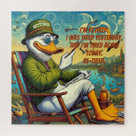 Gepensioneerd en ontspannen legpuzzel