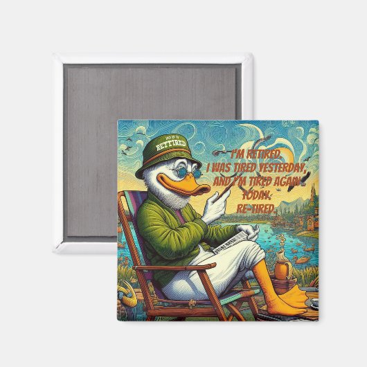 Gepensioneerd en ontspannen magneet (Voorkant / Achterkant)