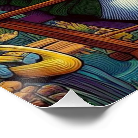 Gepensioneerd en ontspannen perfect poster (Hoek)