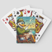 Gepensioneerd en ontspannen pokerkaarten (Achterkant)