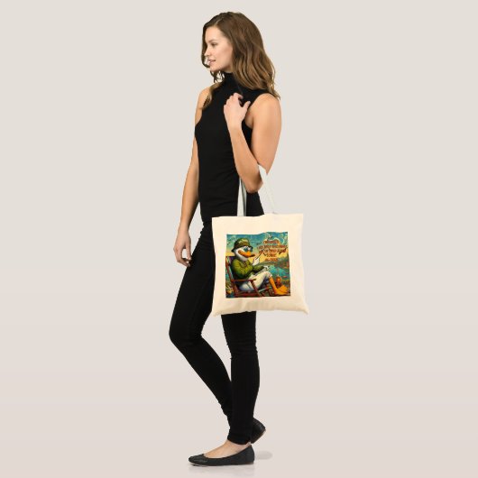 Gepensioneerd en ontspannen tote bag (Voorkant (model))