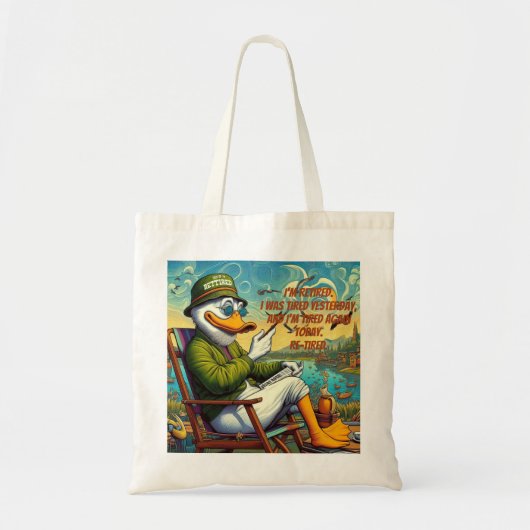 Gepensioneerd en ontspannen tote bag (Voorkant)