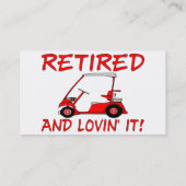 Gepensioneerd en van het houden visitekaartje (Achterkant)