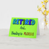 Gepensioneerd en weg naar Florida Kaart (Gele Bloem)