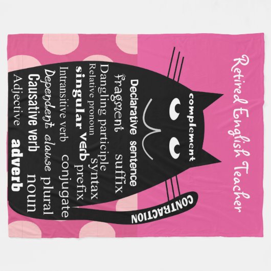 Gepensioneerd Engels leraar vloochenbank grammar C Fleece Deken (Voorkant (Horizontaal))
