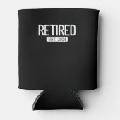 Gepensioneerd Est. 2024 Werk Pensioen Grappig pens Blikjeskoeler (Voorkant)