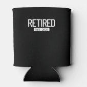 Gepensioneerd Est. 2024 Werk Pensioen Grappig pens Blikjeskoeler (Achterkant)