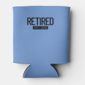 Gepensioneerd Est. 2024 Werk Pensioen Grappig pens Blikjeskoeler (Voorkant)