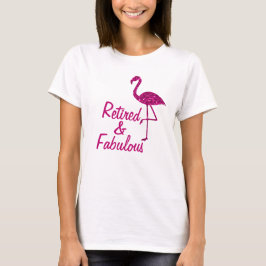 Gepensioneerd Fabulous sparkly roze flamingo Aange T-shirt