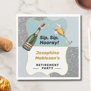 Gepensioneerd feest verlaten do servet