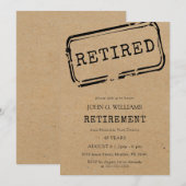 Gepensioneerd Funny Kraft Kaart (Voorkant / Achterkant)