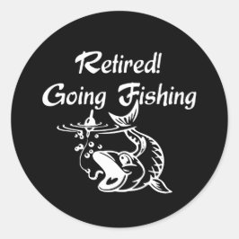 Gepensioneerd gaan Gevist Ronde Sticker