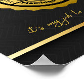 Gepensioneerd Gecertificeerd Flamingo Collector Zw Poster (Hoek)