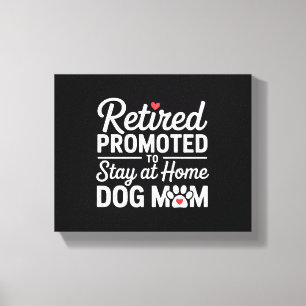 Gepensioneerd gepromoveerd om thuis te blijven hon canvas afdruk