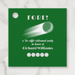 Gepensioneerd Golf Fore T-shirt-Riffic Pensioenfee Bedankjes Labels