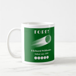 Gepensioneerd Golf Fore T-shirt-Riffic Pensioenfee Koffiemok