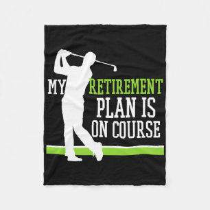 Gepensioneerd Golf Mijn Pensioenplan Is Op De Baan Fleece Deken