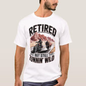 Gepensioneerd hardlopen Wilde Biker Western Pensio T-shirt (Voorkant)