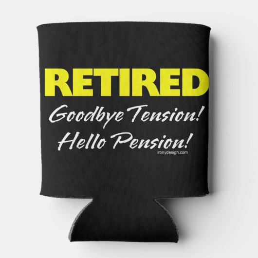 Gepensioneerd Hellow Pensioen (donker) Blikjeskoeler (Achterkant)