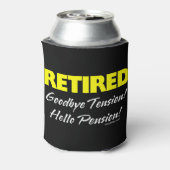 Gepensioneerd Hellow Pensioen (donker) Blikjeskoeler (Blikje Achterkant)