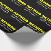 Gepensioneerd Hellow Pensioen (donker) Cadeaupapier (Hoek)